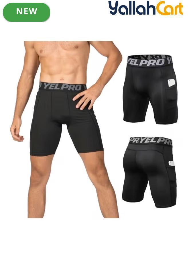 3-Piece Men’s Compression Underwear Shorts