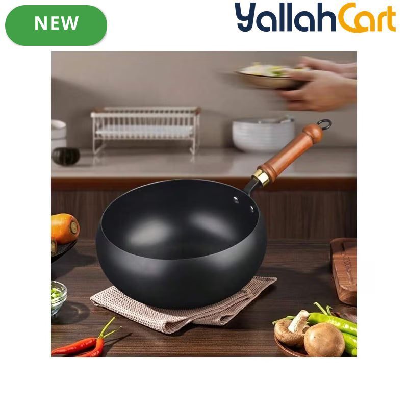 Cast Iron Skillet with Lid – Multi-Functional Heavy-Duty Wok