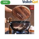 Cast Iron Skillet with Lid – Multi-Functional Heavy-Duty Wok