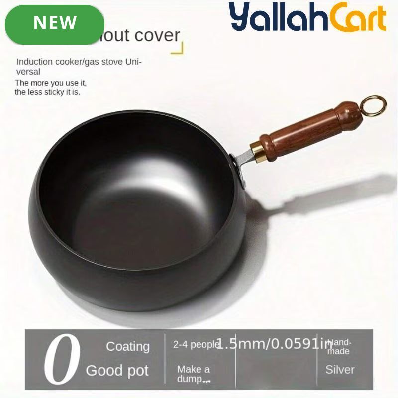 Cast Iron Skillet with Lid – Multi-Functional Heavy-Duty Wok