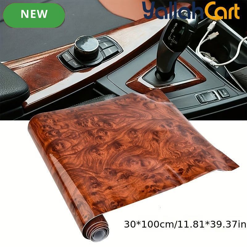 Premium Wood Grain Car Interior Vinyl Sticker