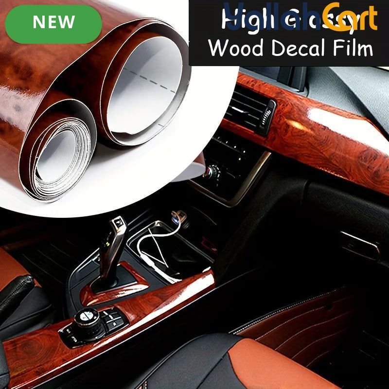 Premium Wood Grain Car Interior Vinyl Sticker