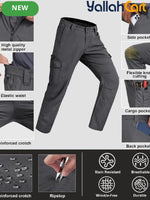 Men’s 7-Pocket Work Pants – Rip-Resistant Tactical Outdoor Trousers