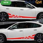 Glossy Checkered Flag Racing Car Decals