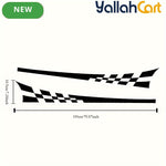 Glossy Checkered Flag Racing Car Decals