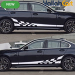 Glossy Checkered Flag Racing Car Decals