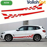 Glossy Checkered Flag Racing Car Decals