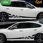Glossy Checkered Flag Racing Car Decals