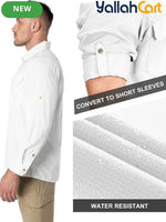 Men’s UPF 50+ Long-Sleeve Quick-Dry Shirt – Cooling Outdoor Fishing & Hiking Shirt