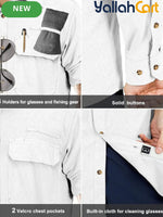 Men’s UPF 50+ Long-Sleeve Quick-Dry Shirt – Cooling Outdoor Fishing & Hiking Shirt