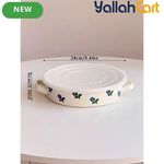 Luxurious Persian-Style Shallow Bowl with Colorful Rim