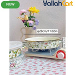 Luxurious Persian-Style Shallow Bowl with Colorful Rim