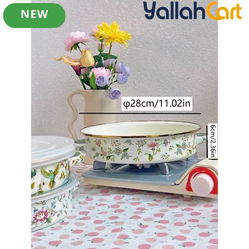 Luxurious Persian-Style Shallow Bowl with Colorful Rim