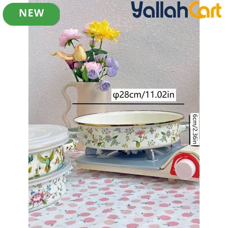 Luxurious Persian-Style Shallow Bowl with Colorful Rim