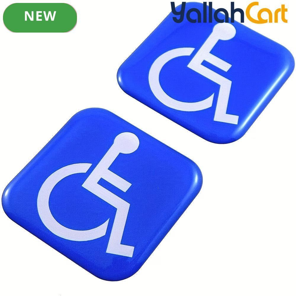 2-Piece Domed Handicap Gel Stickers