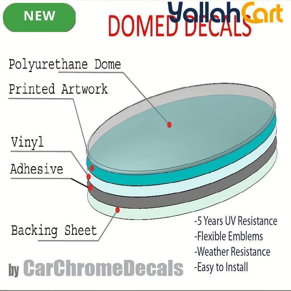 2-Piece Domed Handicap Gel Stickers
