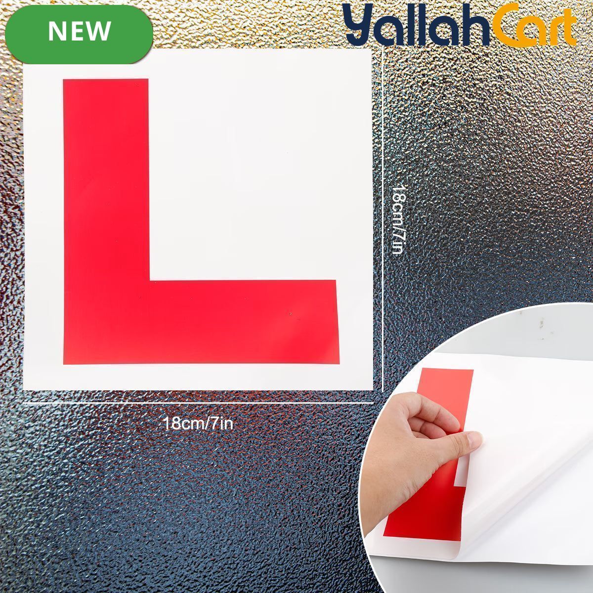 4-Piece Red L Plate Stickers for Cars & Motorcycles