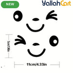 2-Piece Cute Smiley Face Car Stickers