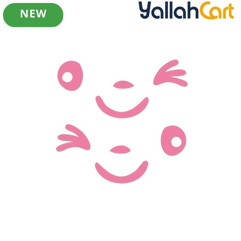 2-Piece Cute Smiley Face Car Stickers