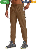 Men’s Lightweight Quick-Dry Hiking Pants – Outdoor Travel Trousers with Zippered Pockets