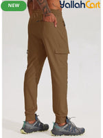 Men’s Lightweight Quick-Dry Hiking Pants – Outdoor Travel Trousers with Zippered Pockets