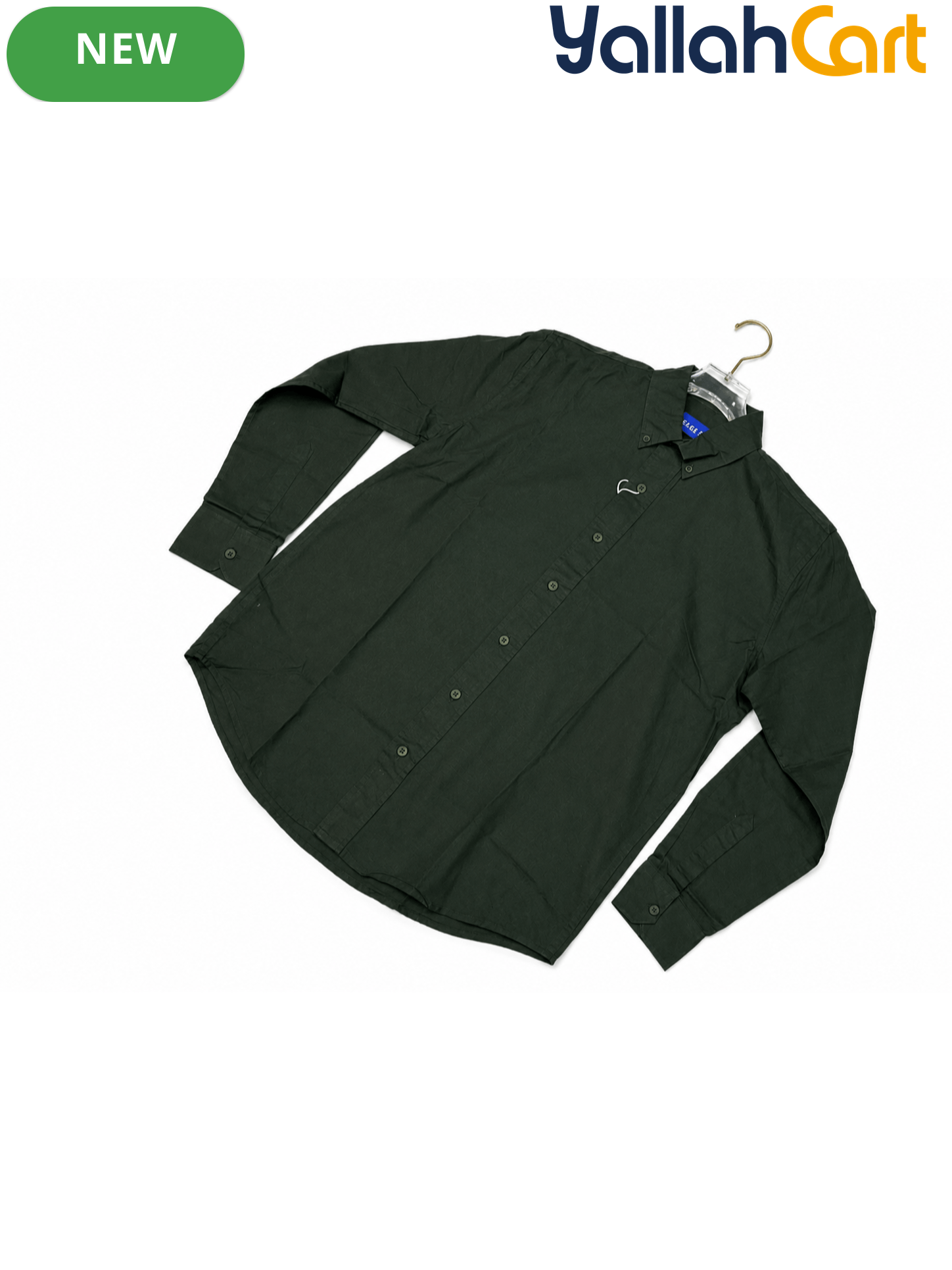 EAGLE Men’s Linen Full Sleeve Button-Down Shirt – Solid Regular Fit Smart-Casual Shirt