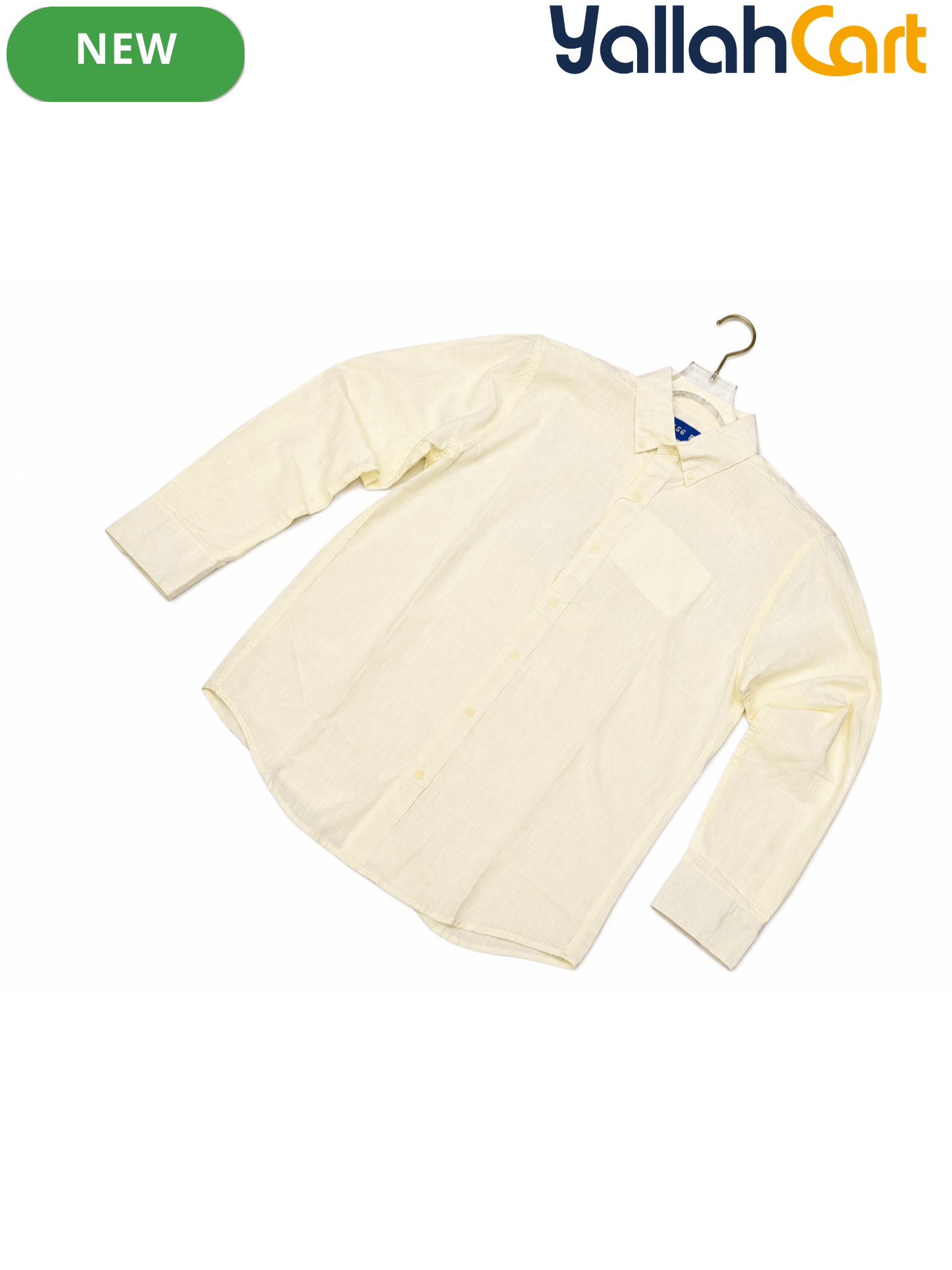 EAGLE Men’s Linen Full Sleeve Button-Down Shirt – Solid Regular Fit Smart-Casual Shirt