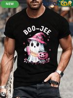 Men’s "Boo-Jee" Spooky Season Graphic Tee – 220 GSM Heavyweight Cotton Halloween T-Shirt