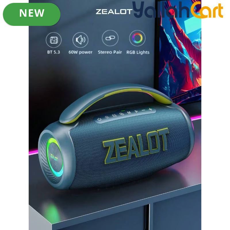 ZEALOT P12 60W Wireless Speaker with RGB Lighting