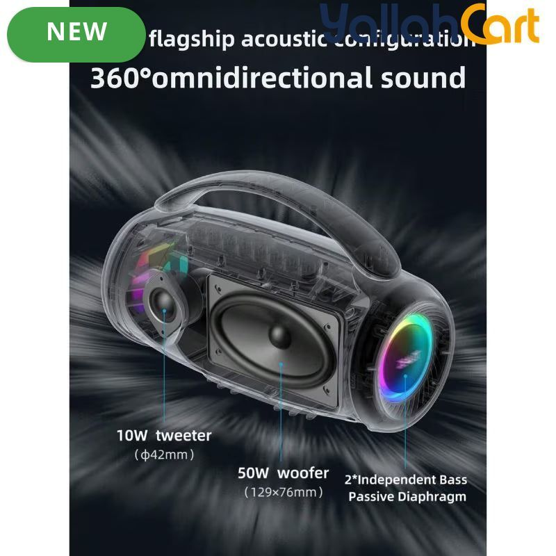 ZEALOT P12 60W Wireless Speaker with RGB Lighting