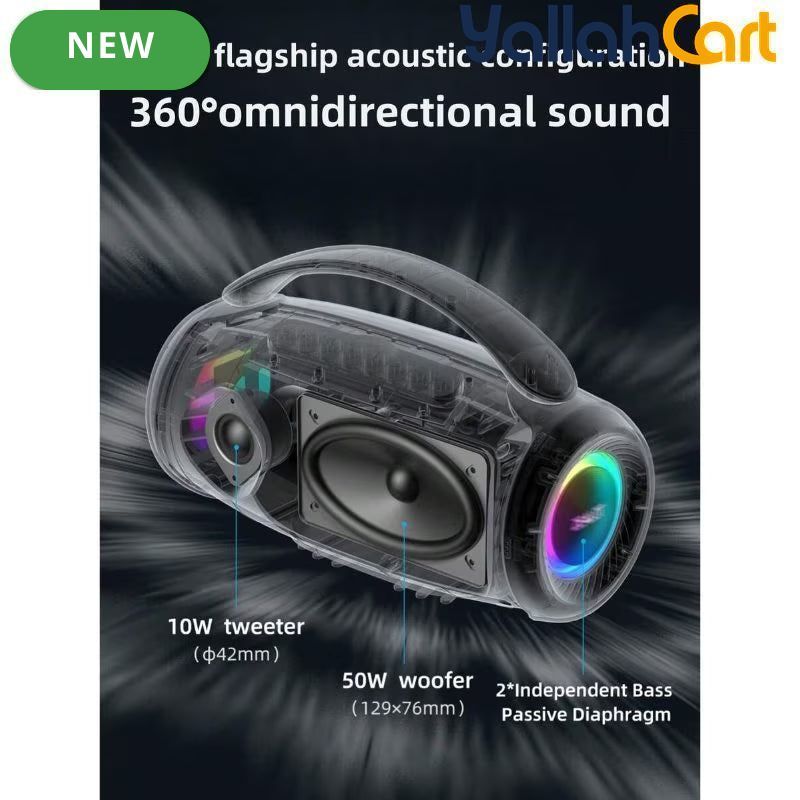 ZEALOT P12 60W Wireless Speaker with RGB Lighting