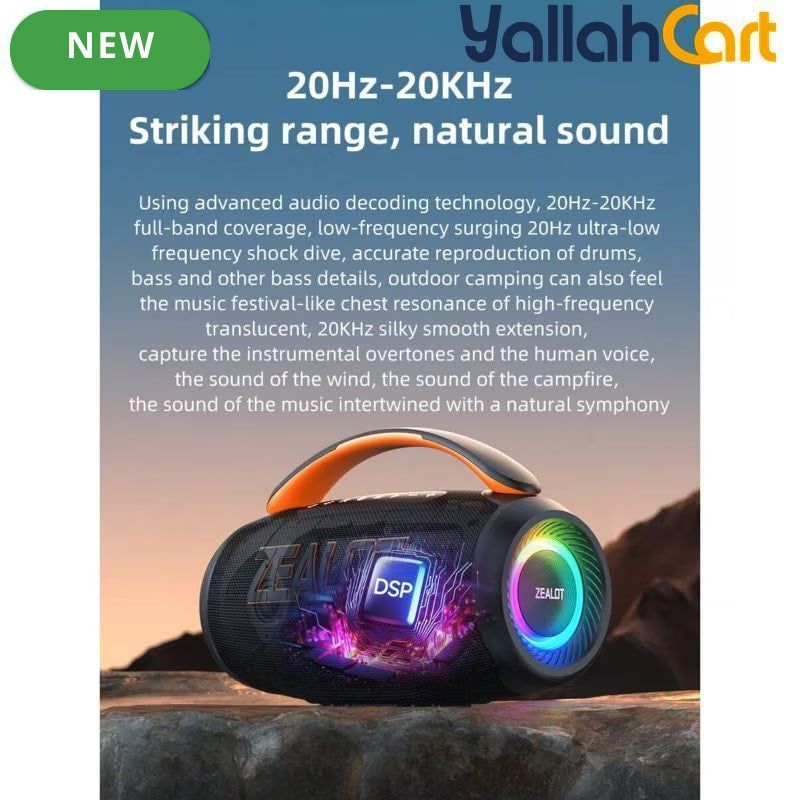 ZEALOT P12 60W Wireless Speaker with RGB Lighting
