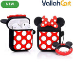 Cute Cartoon Silicone Case for AirPods 1st/2nd Generation with Keychain