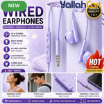 Wired Earbuds with Microphone – Heavy Bass & High-Quality Sound