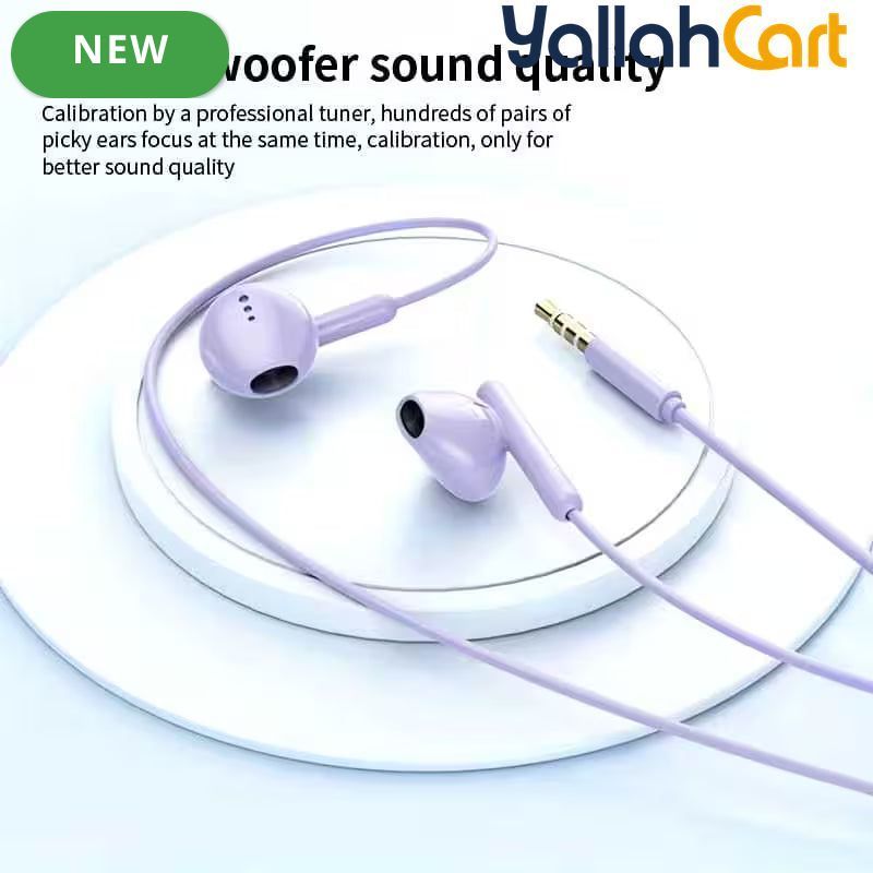 Wired Earbuds with Microphone – Heavy Bass & High-Quality Sound