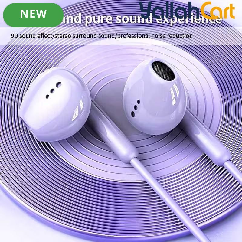 Wired Earbuds with Microphone – Heavy Bass & High-Quality Sound