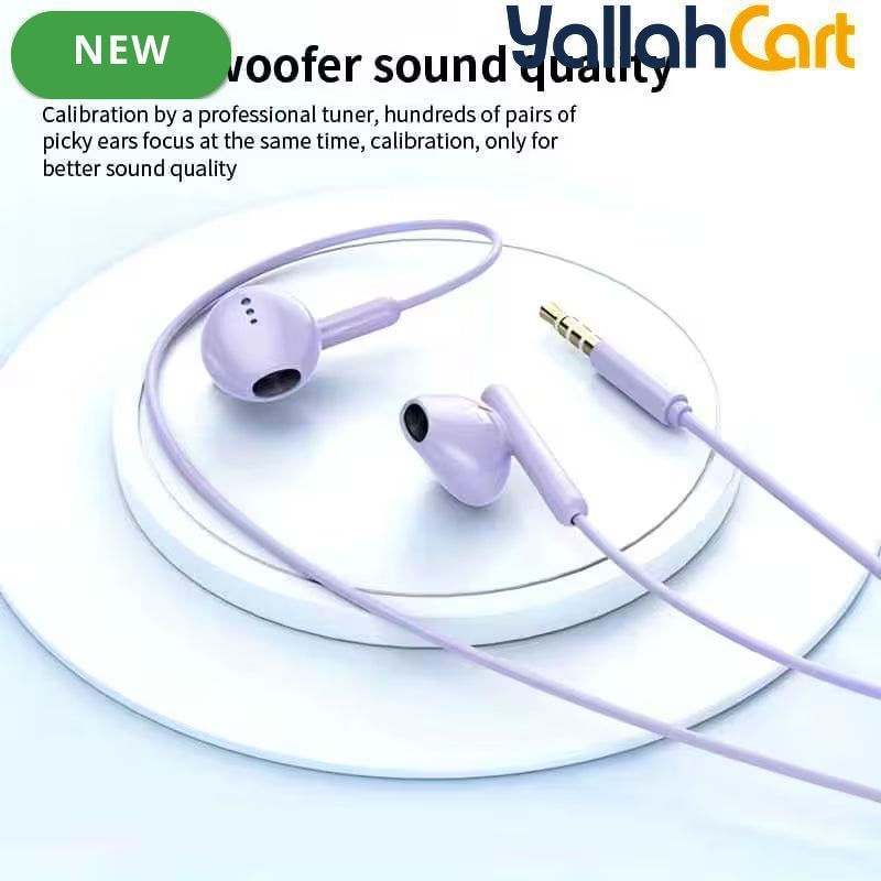 Wired Earbuds with Microphone – Heavy Bass & High-Quality Sound