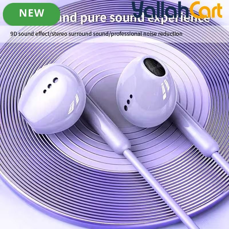 Wired Earbuds with Microphone – Heavy Bass & High-Quality Sound