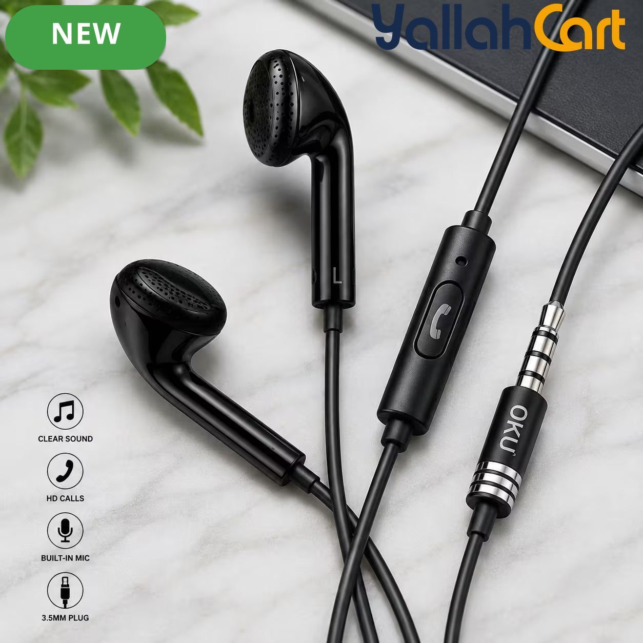 OKU-01 Universal Premium Mono Wired Headset with Microphone