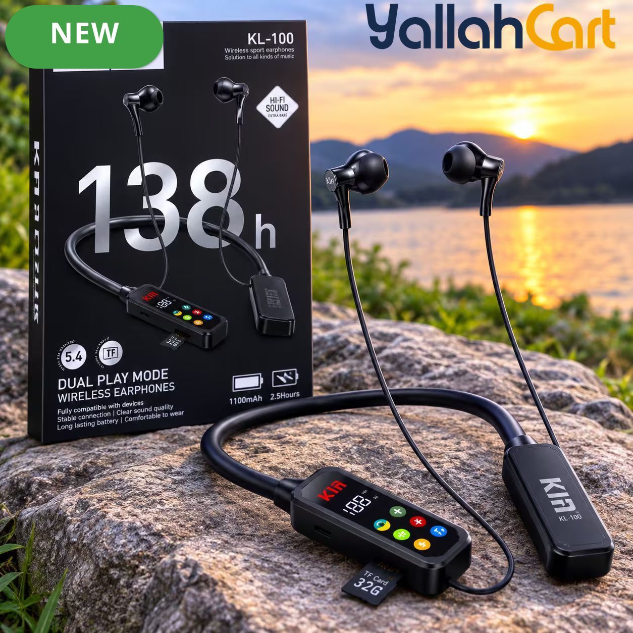 KIN KL-100 Wireless Neckband Earphones – Bluetooth 5.4