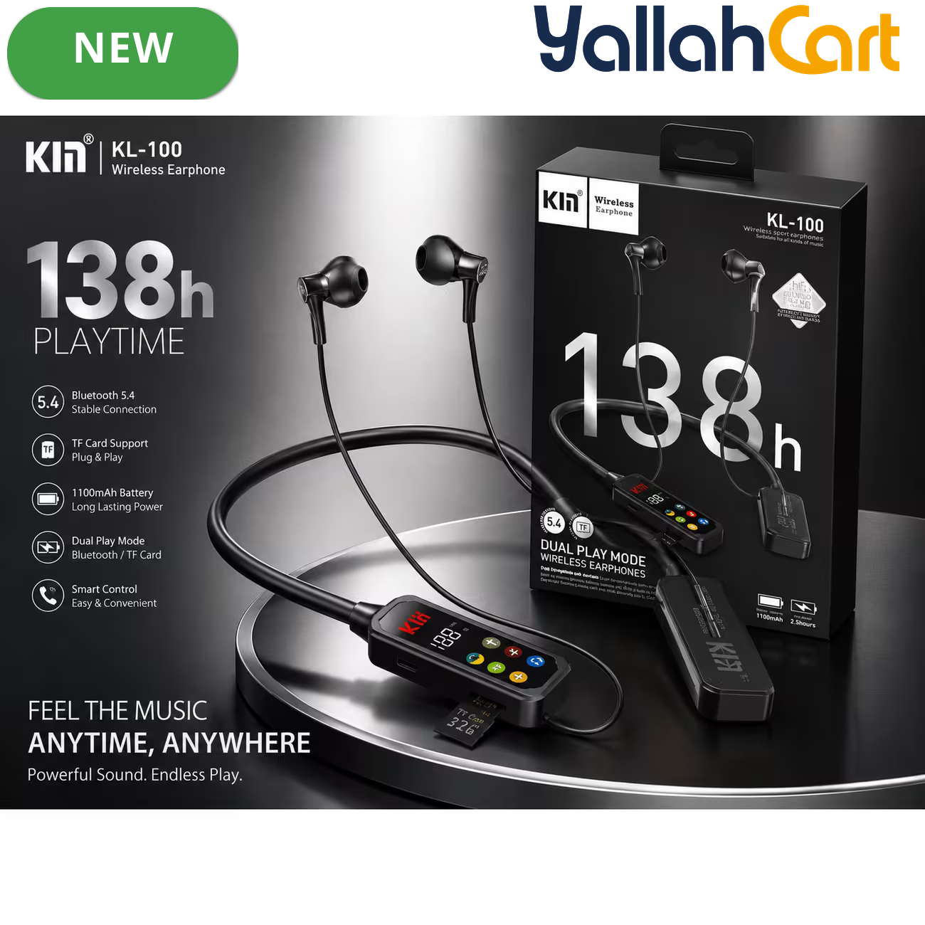 KIN KL-100 Wireless Neckband Earphones – Bluetooth 5.4
