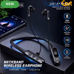 K1 Neckband Wireless Headset with In-Ear Earphones – 48H, Black