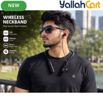 YOUZ Sports Wireless Neckband Earphones V5.4 with LED Display – Black