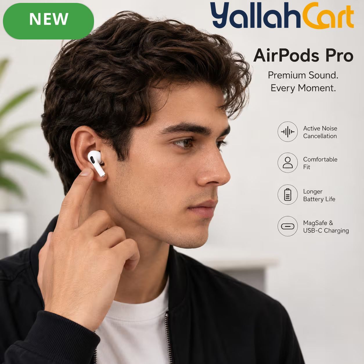 Premium Wireless Bluetooth Earbuds with Charging Case – White