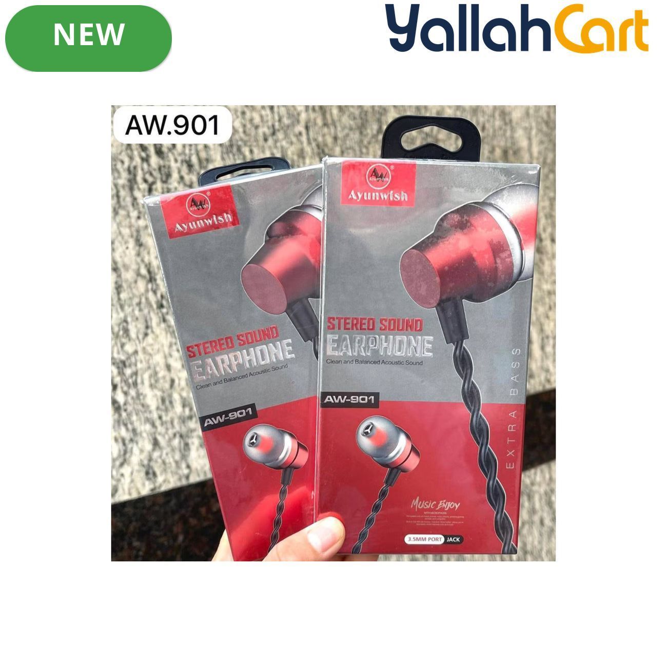 AW-901 In-Ear Stereo Earphones – Deep Bass & Clear Sound