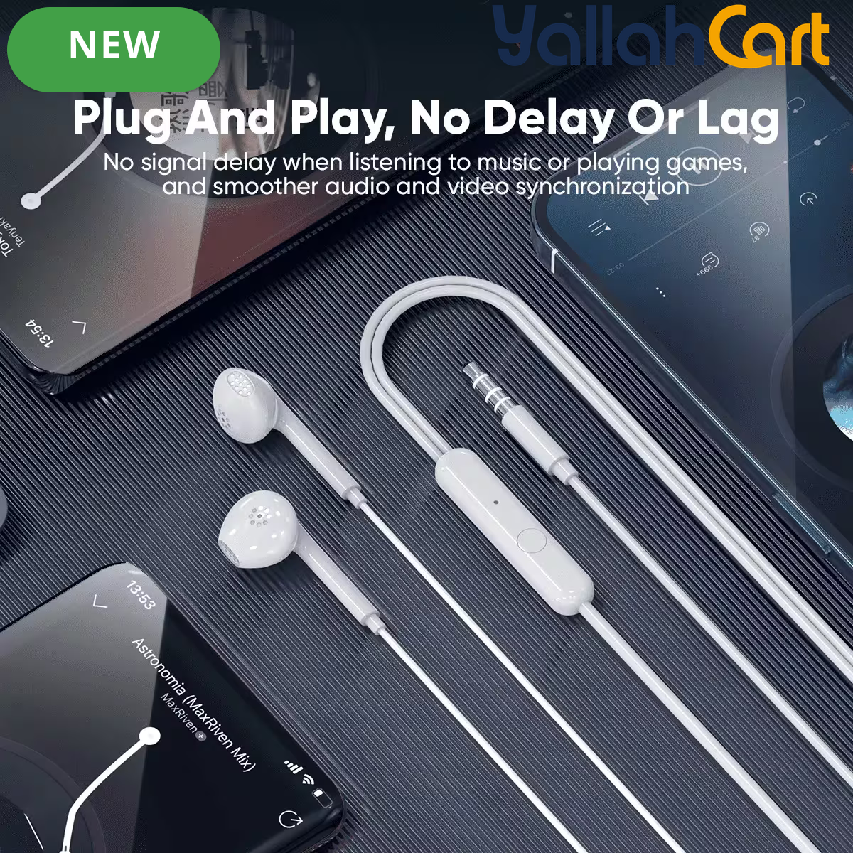 VIDVIE HS662 Half In-Ear Wired Earphones – 3.5mm with Microphone