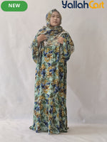 Plus Size Women’s Elegant Lace Robe Dress with Scarf Detail – Modest Long Dress