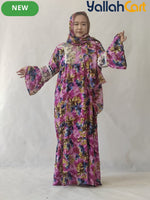 Plus Size Women’s Elegant Lace Robe Dress with Scarf Detail – Modest Long Dress