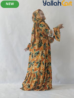 Plus Size Women’s Elegant Lace Robe Dress with Scarf Detail – Modest Long Dress