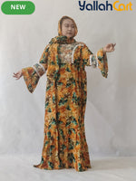 Plus Size Women’s Elegant Lace Robe Dress with Scarf Detail – Modest Long Dress